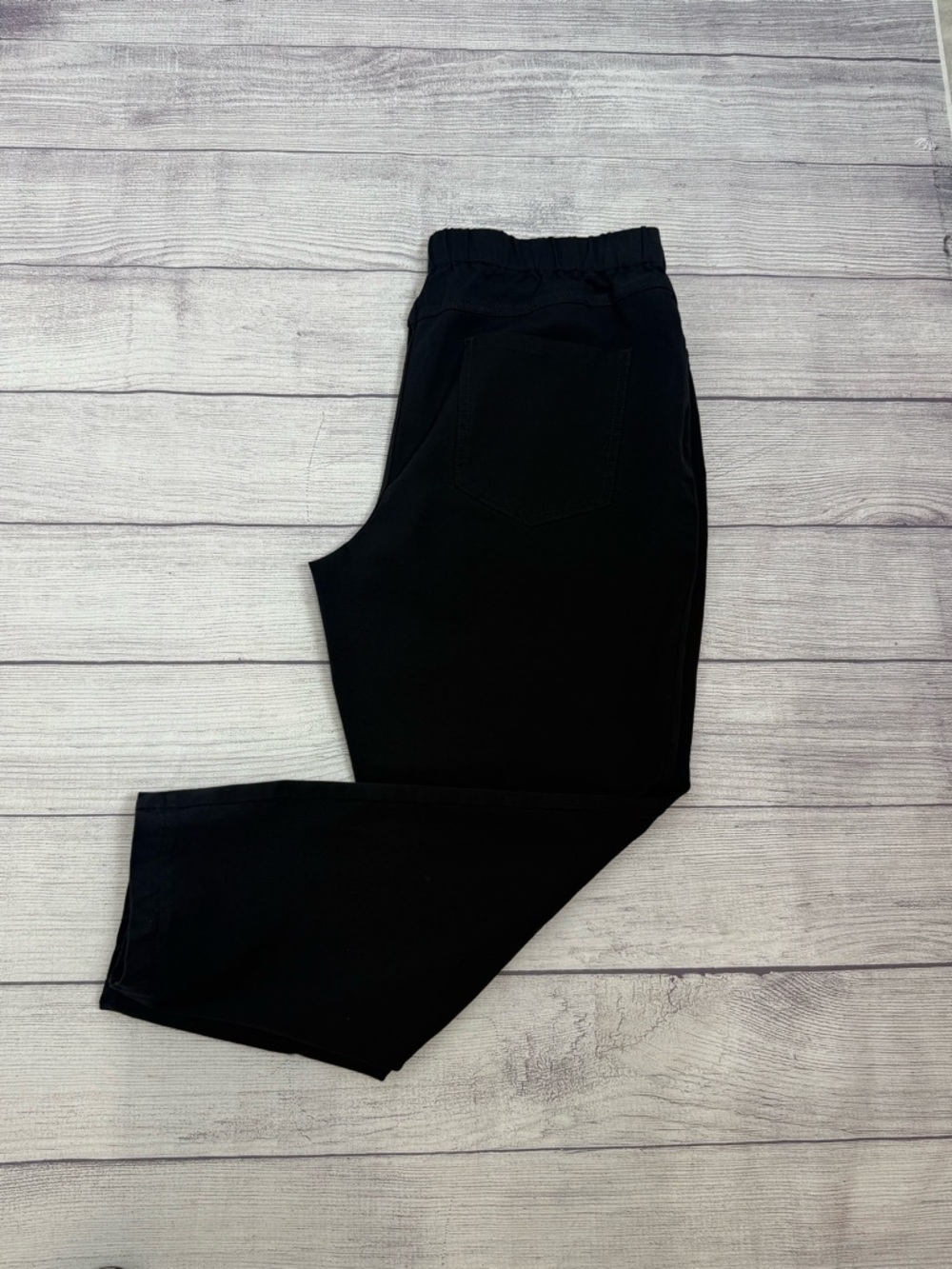 Isaac Mizrahi Live Black Pants Elastic Waist Stretch Ankle Size 14P Petite - Picture 7 of 11